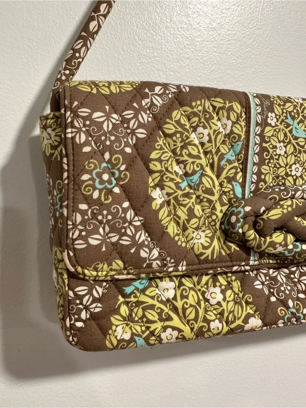 Vera Bradley Sittin in a Tree Knot Just a Clutch Shoulder Bag Quilted Y2K Purse
